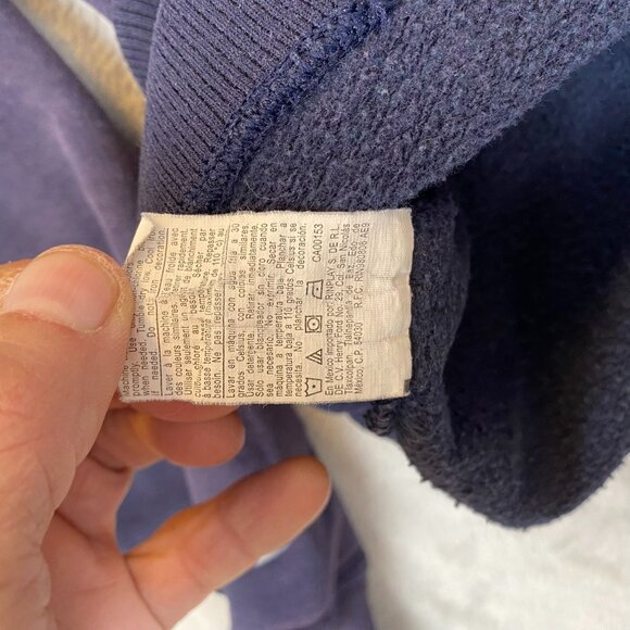 Champion Men's Crewneck Sweatshirt Medium Dark Navy Cotton Blend - Picture 11 of 13